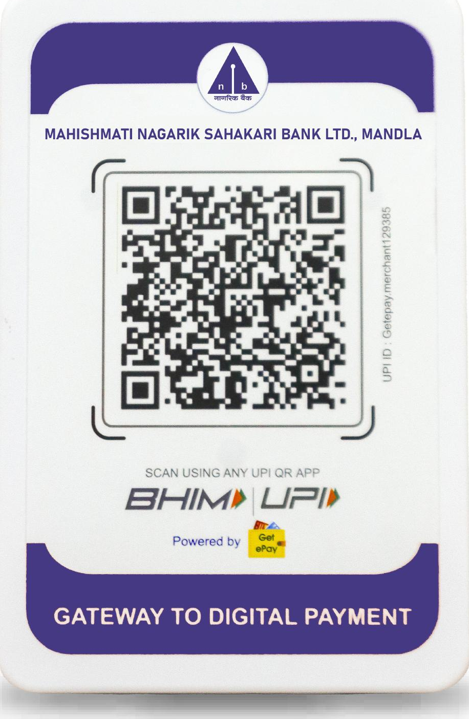 MNSB Bank UPI QR